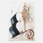 エストニア語の旗のふきん キッチンタオル (縦)