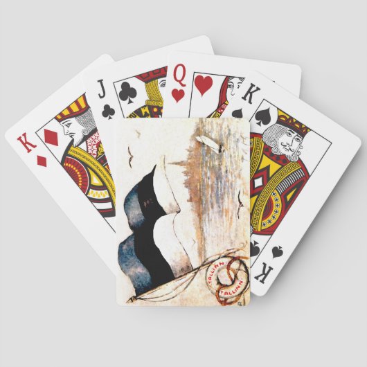 エストニア語の旗のトランプ トランプ (裏面)