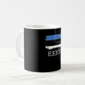 エストニア – エストニア国旗 コーヒーマグカップ (正面左)