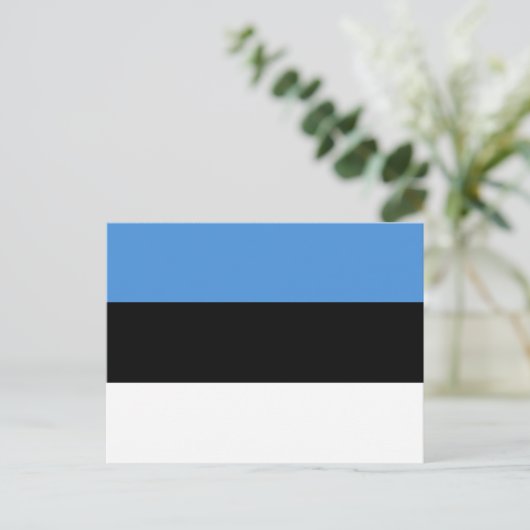 エストニア(エストニア)国旗はがき ポストカード (スタンド正面)