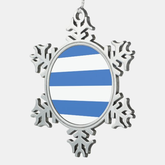 エストニア・タリン国旗 スノーフレークピューターオーナメント (右)