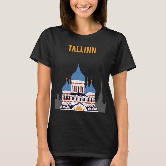 エストニア タリン 正教会 旅行 Tシャツ (正面)
