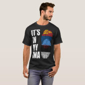 エストニア・モンゴル混成DNA伝統国旗 Tシャツ (正面フル)