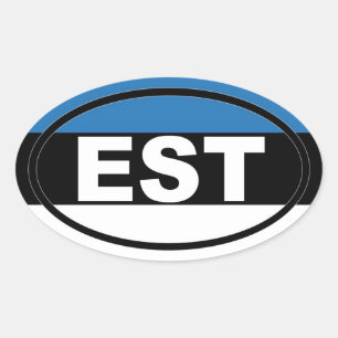 エストニア – EST – ヨーロッパ 楕円形シール