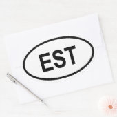 エストニア「EST」 楕円形シール (封筒)