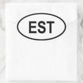 エストニア「EST」 楕円形シール (バッグ)