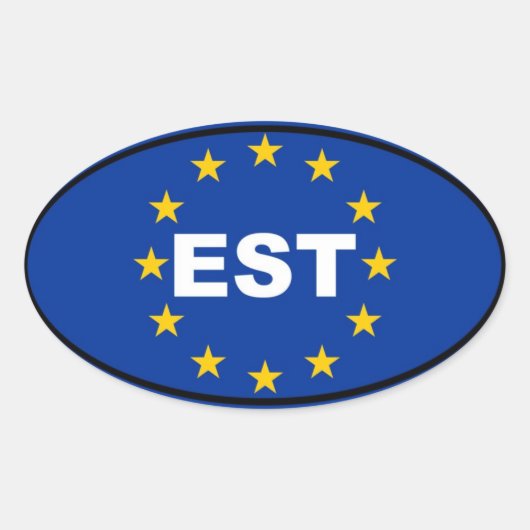 エストニア – EST – 欧州連合 楕円形シール (正面)