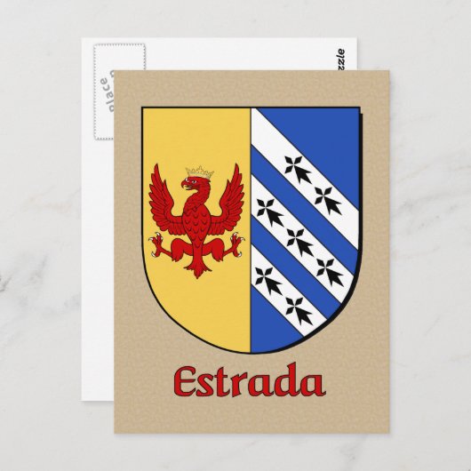 エストラダファミリーヘラルディックシールド ポストカード (正面/裏面)