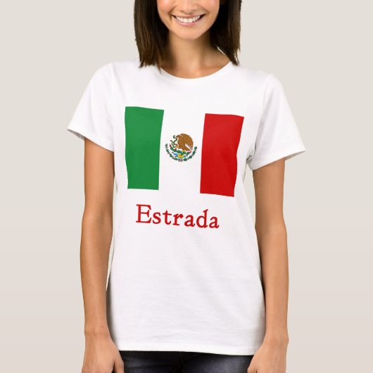 エストラーダのメキシコ旗 Tシャツ (正面)