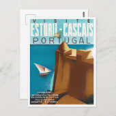 エストリルカスカワポルトガルヴィンテージ旅行はがき ポストカード (正面/裏面)