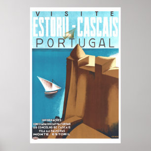 エストリルCascaisポルトガルのヴィンテージ旅行ポスター ポスター
