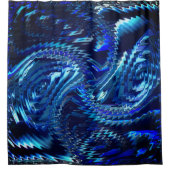 エストレラazul ondulada com trasados em ziguezague シャワーカーテン (正面)