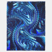 エストレラazul ondulada com trasados em ziguezague フリースブランケット (正面)