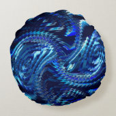 エストレラazul ondulada com trasados em ziguezague ラウンドクッション (裏面)