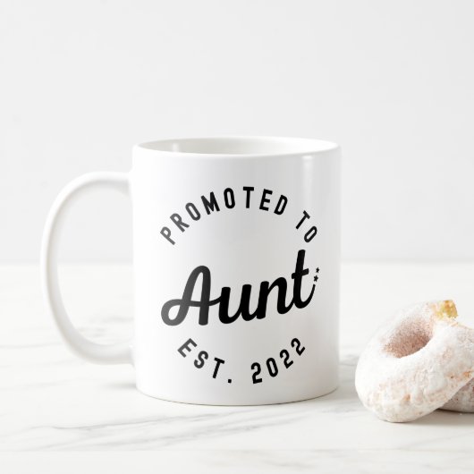 エスト叔母に昇進。2022ニューおばさん コーヒーマグカップ (ドーナツ)