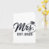 エスト夫人2025たった今結婚しました結婚夫婦Mr. カード (黄色い花)
