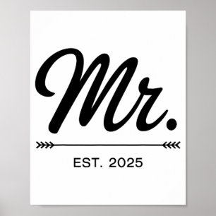 エスト夫人2025年たった今結婚しました結婚披露宴Mr.And M ポスター