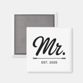エスト夫人2025年たった今結婚しました結婚披露宴Mr.And M マグネット (正面/裏面)