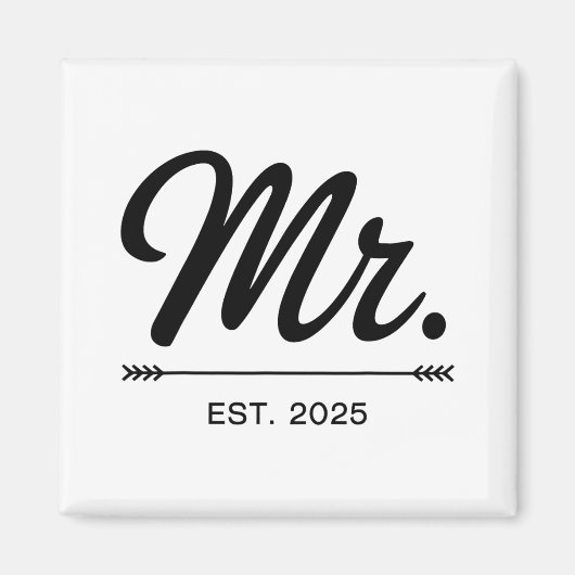 エスト夫人2025年たった今結婚しました結婚披露宴Mr.And M マグネット (正面)