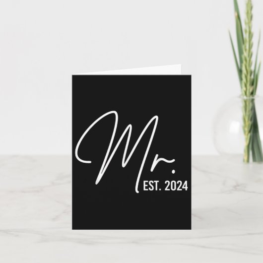 エスト氏2024たった今結婚しました結婚ズハビーMr. &amp; カード (正面)