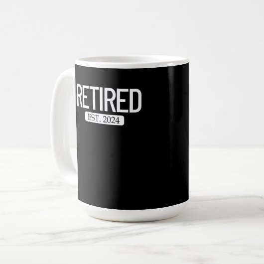 エスト退職した。2024年退職おもしろい退職 コーヒーマグカップ (正面左)