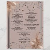 エストI秋詩パーソナライズされた紙 (裏面)