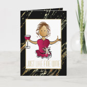 エスニエレガントック素晴らしワイン誕生日カード カード (正面)