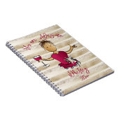 エスニックおもしろい女性漫画グラモラスなグリッター ノートブック (右側)