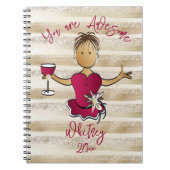 エスニックおもしろい女性漫画グラモラスなグリッター ノートブック (正面)