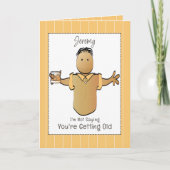 エスニックおもしろい男性漫画サッシー誕生日 カード (正面)