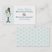 エスニックかわいらしエンジェルモミー遊デートカード コーリングカード (正面/裏面)