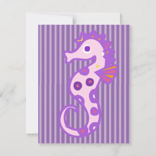 エスニックかわいらしマーメイドバースデーパーティ招待状 招待状 (裏面)