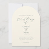 エスニックでロマンティックなモダンフラワーの結婚式 招待状 (正面)