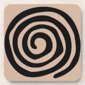 エスニックのスパイラルペトログリフ コースター (正面)