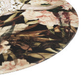 エスニックの水色：レトロなフローラ背景。 カッティングボード (角)