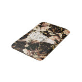 エスニックの水色:レトロなフローラ背景。 バスマット (アングル)