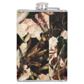 エスニックの水色：レトロなフローラ背景。 フラスク (裏面)