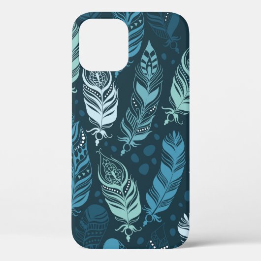 エスニックの羽の継ぎ目のない模様 Case-Mate iPhoneケース (裏面)