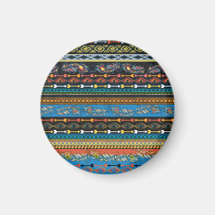 エスニックの羽:刺繍ボホシック マグネット