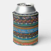 エスニックの羽：刺繍ボホシック 缶クーラー (缶裏面)