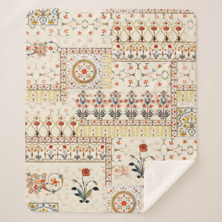 エスニックの花とシームレスな美しいマグカルフローラ シェルパブランケット