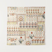 エスニックの花とシームレスな美しいマグカルフローラ タペストリー (正面)