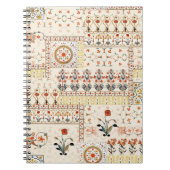 エスニックの花とシームレスな美しいマグカルフローラ ノートブック (正面)