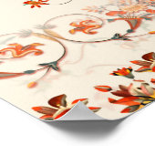 エスニックの花とシームレスな美しいマグカルフローラ ポスター (角)