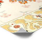 エスニックの花とシームレスな美しいマグカルフローラ ポスター (角)