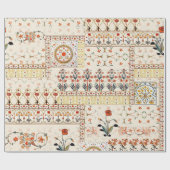 エスニックの花とシームレスな美しいマグカルフローラ ラッピングペーパー (フラット)