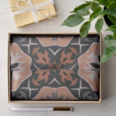 エスニックの部族のグレーコーヒートーンの切り離し 薄葉紙 (ギフト)