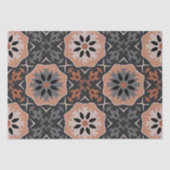 エスニックの部族のグレーコーヒートーンの切り離し 薄葉紙 (正面)