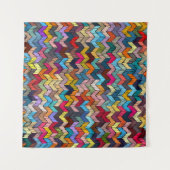 エスニックの部族の刺繍模様の幾何学的 タペストリー (正面(横))