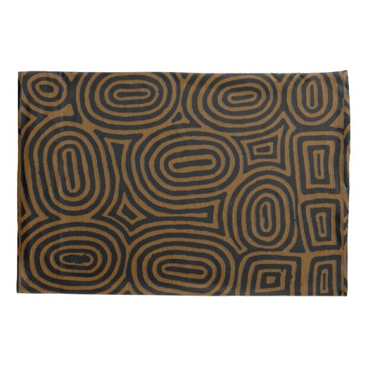 エスニックの部族的モチーフ 枕カバー (裏面)